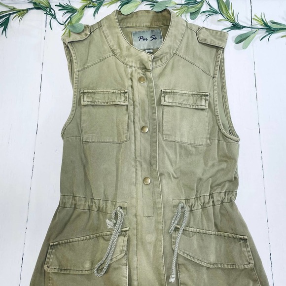 Per Se Army Green Utility Vest (Sz XS) - Picture 2 of 10